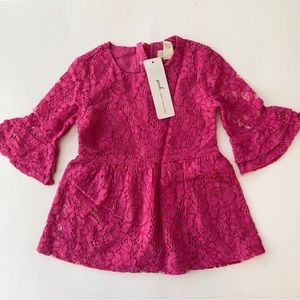 -Peek pink lace dress